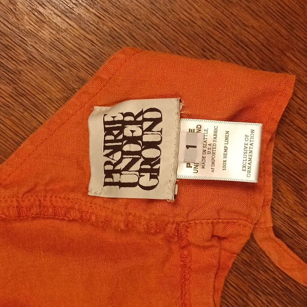Prairie Underground - Affect Wrap Top - Size 1 - Hot Sauce - Orange Crop Top - Picture 4 of 4